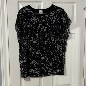 CAbi Black and Grey Blouse